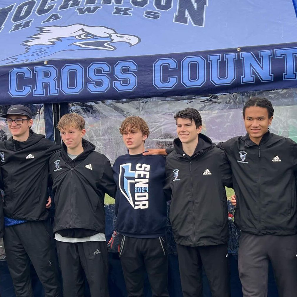 Isaiah with the varsity Hockinson Cross Country team